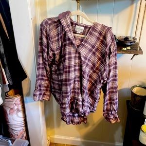 American eagle hooded flannel